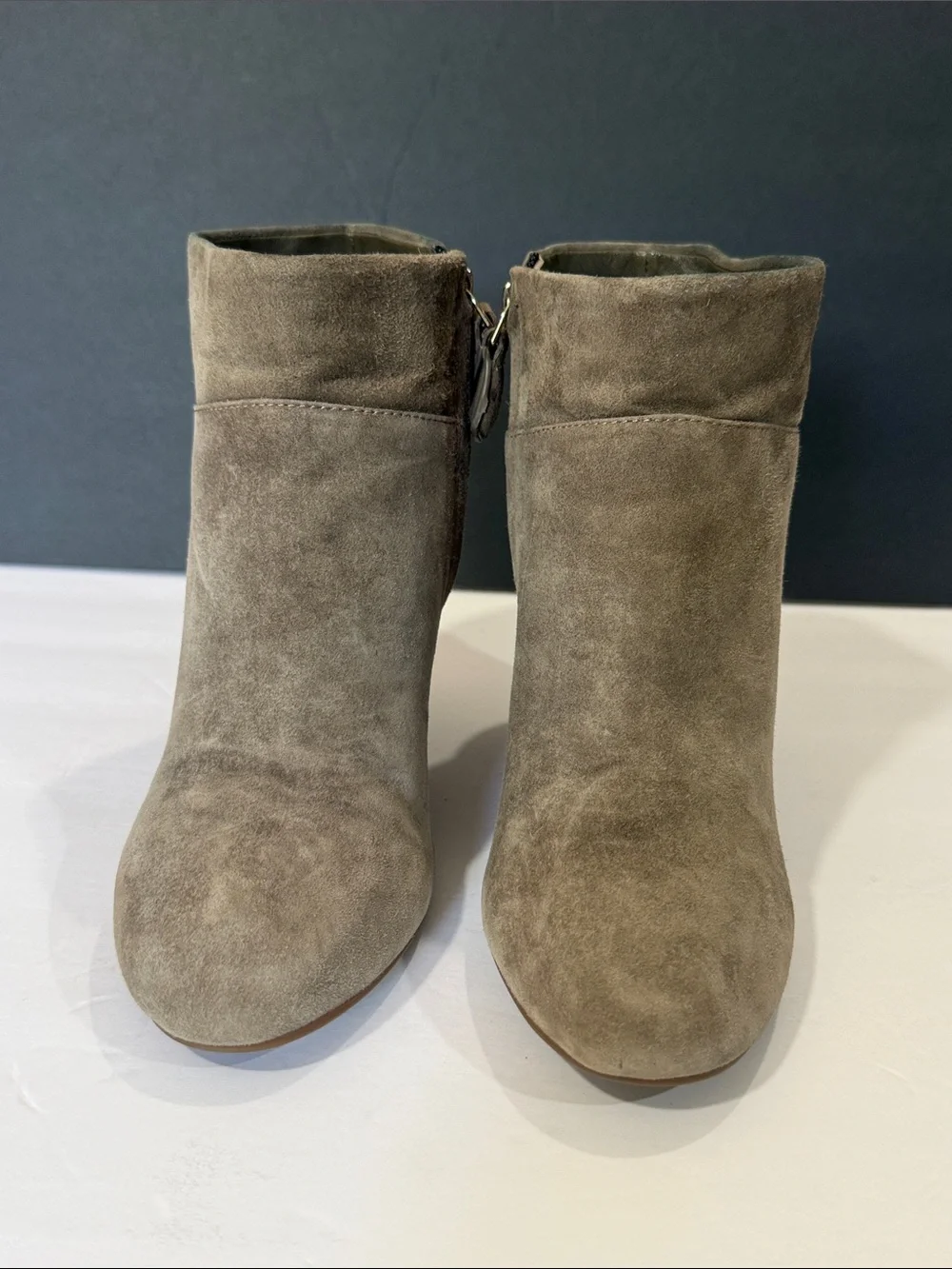 Tory Burch Suede Ankle Booties, sz 7.5 M, box 3